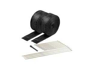 ES#5445817 - 10073 - Exhaust Wrap Kit Titanium Black 2in x 50ft w/ Ties and Tool - DEI - 