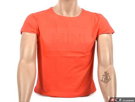 ES#3610029 - 80142454905 - MINI T-Shirt Women's Jersey Coral - S - MINI Uppercase logo shirt - Genuine MINI - MINI