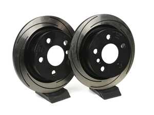 ES#4815758 - 5525 - Rear TAROX Brake Discs F2000 Slotted - Pair 10.19" (259x10) - Upgrade to a slotted rotor design for improved braking - TAROX - MINI