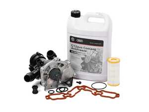 ES#5388422 - 06L121111PKT2 - Thermostat / Water Pump Replacement Kit - Includes necessary parts to replace the thermostat and water pump - Assembled By ECS - Volkswagen