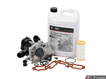 ES#5388422 - 06L121111PKT2 - Thermostat / Water Pump Replacement Kit - Includes necessary parts to replace the thermostat and water pump - Assembled By ECS - Volkswagen