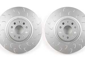 ES#5446362 - 034-301-1021 - 1-Piece Front Brake Rotor Upgrade Kit - Pair (340mm x 30mm) - Geomet Anti-Corrosion Coating, CM-250 Special Alloy Designed Specifically To Reduce Warping from Hard Street Use - 034Motorsport - Audi Volkswagen