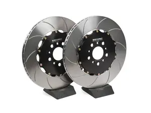 Two-Piece Slotted Rear Brake Rotors (370x24mm)