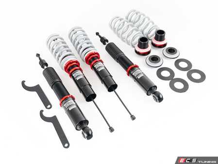 ES#4900307 - 026116LA01 - Inverted-Damper Performance Coilover System - Audi B8/B8.5
 - Increases rigidity and reduces flex under cornering and braking loads - ECS - Audi