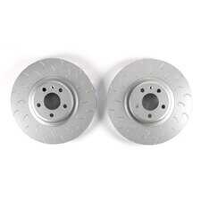 ES#5446381 - 034-301-1023 - 1-Piece Front Brake Rotor Upgrade Kit - Pair (338mm X 30mm) - Geomet Anti-Corrosion Coating, CM-250 Special Alloy Designed Specifically To Reduce Warping from Hard Street Use - 034Motorsport - Audi