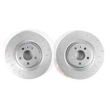 ES#5446383 - 034-301-2022 - 1-Piece Rear Brake Rotor Upgrade Kit - Pair (330mm X 22mm) - Geomet Anti-Corrosion Coating, CM-250 Special Alloy Designed Specifically To Reduce Warping from Hard Street Use - 034Motorsport - Audi Porsche