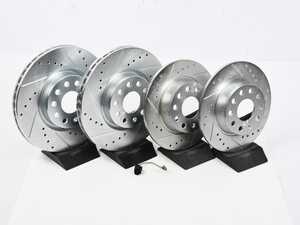 ES#5444749 - K8364sd8 - PowerStop Z23 Evolution Sport Brake Upgrade Kit - Drilled & Slotted - Front & Rear *Scratch And Dent* - Featuring Power Stop Drilled and Slotted rotors and Power Stop Z23 Sport pads - Scratch & Dent - Volkswagen