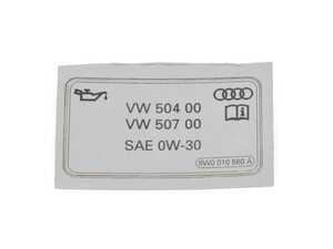 ES#4501121 - 8W0010560A - STICKER - Genuine Volkswagen Audi - 