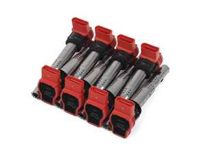 ES#4846427 - VWR900003-8KT - RacingLine Higher Output Ignition Coils - Red - Set of Eight - Delivers greater energy output, ensuring a stronger and more consistent spark. A simple plug-and-play upgrade over the OE factory coils. - Racingline - Audi