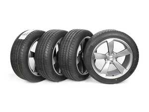 ES#5425811 - 628-13-25530-B8 - 20" Alzor Style 628 Wheel and Tire Package - 255/30R20 - Audi B8 A4/S4/A5/S5 - 20x9 ET30 5x112 66.6CB - Matte Gunmetal/Machine Face - With your choice of tires mounted and balanced for an easy install! - Alzor - Audi