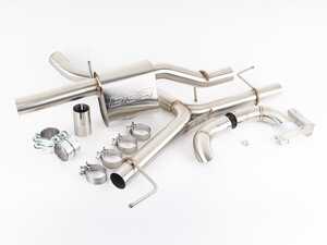 ES#5445712 - 048739la03KT - Atlas / Atlas Cross Sport 2.0T Catback Exhaust System - Resonated - In-house engineered for VW Atlas 2.0T enthusiasts! Featuring T304 SS Tig-welded 2.75" tubing, single straight-through 2.75" perforated core muffler and turndown tips - ECS - Volkswagen