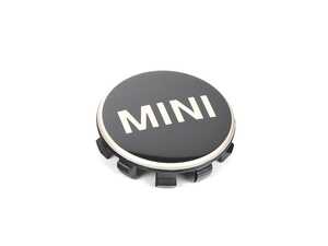 ES#4722837 - 36135A58E10 - MINI Wheel Center Cap Bright Silver - Priced Each - MINI Logo wheel caps - for factory exposed lug nuts. More bronze = Bright Silver - Genuine MINI - MINI