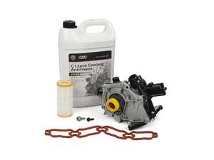 ES#5388424 - 06L121111PKT3 - Thermostat / Water Pump Replacement Kit - Includes necessary parts to replace the thermostat and water pump - Assembled By ECS - Volkswagen