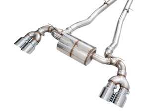 ES#5446898 - 3015-42790 - AWE Touring Edition Catback Exhaust For BMW G90/G99 M5 - Chrome Silver Tips - Unleash the full acoustic potential of your Twin-Turbo V8 while maintaining ultimate daily driving refinement with the AWE Touring Edition Cat-Back Exhaust System. - AWE - BMW