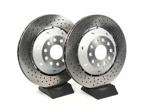 ES#5425569 - 4b3615601c4KT - Cross-Drilled Lightweight Brake Rotor - Pair (335x22) - Restore the stopping power in your vehicle - SHW Performance - Audi