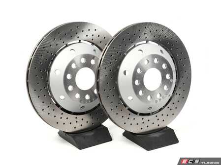 ES#5425569 - 4b3615601c4KT - Cross-Drilled Lightweight Brake Rotor - Pair (335x22) - Restore the stopping power in your vehicle - SHW Performance - Audi