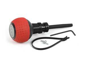 ES#4424380 - GS2-BMA-2SRC - GS2 Automatic Shift Knob - Black w/ Rosso Centaurus (Red) Perforated Leather - Just because your BMW doesn't have a third pedal, doesn't mean it should be stuck with some goofy shifter. - Black Forest Industries - BMW