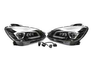 ES#4872429 - LHE-BW20408JM-SQ - 2008-2011 Mercedes Benz W204 C-Class Switchback Sequential Full LED Projector Headlights (Matte Black Housing/Clear Lens) - Plug & Play Lighting Solution - US Spec Set - Add new life to the front of your Mercedes! - Spec-D Tuning - Mercedes Benz