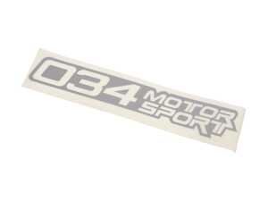 ES#5425997 - 034-A04-0008 - 034Motorsport 8" Vinyl Decal - Silver - Showcase your love for speed and appreciation for industry-leading performance upgrades with a 034Motorsport Die-Cut Vinyl Decal. - 034Motorsport - Audi BMW Volkswagen Porsche