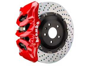 ES#5456174 - 1T1.9030A2 - 380x34 2-Piece - Brembo GT Systems - 19-22 A-Class (Excluding AMG) (W177), 20-25 CLA-Class (Excluding AMG) (C118), 21+ GLA-Class (Excluding AMG) (H247), 20+ GLB-Class (Excluding AMG) (X247) - Red - F - Cast Monobloc Radial Mount - Drilled - Vented Curved Vane - Brembo - Mercedes Benz