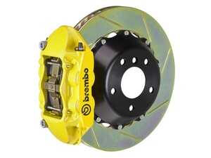 ES#5456264 - 2P2.9056A5 - 380x28 2-Piece - Brembo GT Systems - 05-11 G55 AMG, 12-18 G63 AMG, G65 AMG - Yellow - R - Cast Monobloc Radial Mount - Slotted Type-1 - Vented Curved Vane - Brembo - Mercedes Benz