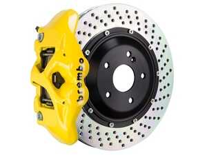 ES#5456280 - 2S1.9009A5 - 380x28 2-Piece - Brembo GT Systems - 05-11 G55 AMG, 12-18 G63 AMG, G65 AMG - Yellow - R - Cast Monobloc Radial Mount - Drilled - Vented Curved Vane - Brembo - Mercedes Benz