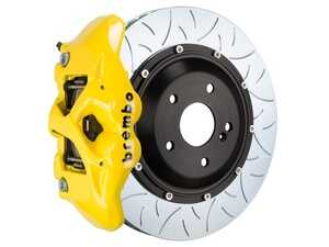 ES#5456288 - 2S3.9009A5 - 380x28 2-Piece - Brembo GT Systems - 05-11 G55 AMG, 12-18 G63 AMG, G65 AMG - Yellow - R - Cast Monobloc Radial Mount - Slotted Type-3 - Vented Curved Vane - Brembo - Mercedes Benz
