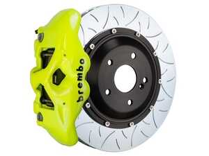ES#5456289 - 2S3.9009A7 - 380x28 2-Piece - Brembo GT Systems - 05-11 G55 AMG, 12-18 G63 AMG, G65 AMG - Fluo. Yellow - R - Cast Monobloc Radial Mount - Slotted Type-3 - Vented Curved Vane - Brembo - Mercedes Benz