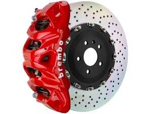 ES#4690645 - 1Q1.9609A2 - Brembo Big Brake Kit - Front - 412x38mm - Red Calipers - Cross Drilled Rotors - Brembo - BMW