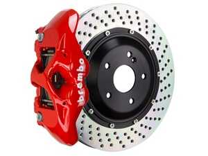 ES#4690646 - 2S1.9001A2 - Brembo Big Brake Kit - Rear - 380x28mm - Red Calipers - Cross Drilled Rotors - Brembo - BMW