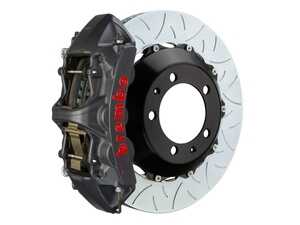 ES#5455960 - 1M3.8044AS - 355x32 2-Piece - Brembo GT-S Systems - 09-12 SL550 (R230) - Black Hard Anodized - F - Cast Monobloc Radial Mount - Slotted Type-3 - Vented Curved 72 Vane - Brembo - Mercedes Benz