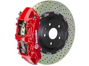 ES#5455995 - 1N1.9074A2 - 380x34 2-Piece - Brembo GT Systems - 14-18 A45 AMG (W176), 14-19 CLA45 AMG (C117), 15-19 GLA45 AMG (X156) - Red - F - Cast Monobloc Radial Mount - Drilled - Vented Curved Vane - Brembo - Mercedes Benz