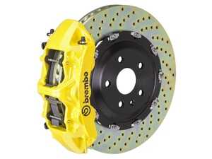 ES#5455997 - 1N1.9074A5 - 380x34 2-Piece - Brembo GT Systems - 14-18 A45 AMG (W176), 14-19 CLA45 AMG (C117), 15-19 GLA45 AMG (X156) - Yellow - F - Cast Monobloc Radial Mount - Drilled - Vented Curved Vane - Brembo - Mercedes Benz