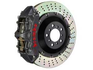 ES#5456013 - 1N1.9505AS - 405x34 2-Piece - Brembo GT-S Systems - 03-11 CLS55 AMG, CLS63 AMG (C219), 03-09 E55 AMG, E63 AMG (W211), 03-08 SL55 AMG (R230), 03-08 SL600 (R230), 05-12 SL63, SL65 AMG (Excluding Black Series) (R230) - Black Hard Anodized - F - Cast Monobloc Radial Mount - Drilled - Vented Curved Vane - Brembo - Mercedes Benz