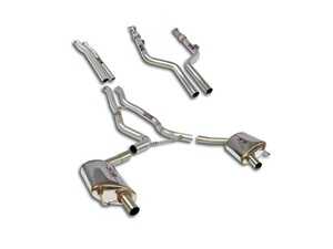 ES#5456650 - SSE43AMGCBKT - Supersprint Cat Back Exhaust System - W213 Mercedes-Benz E43 AMG - Unlock a raw BiTurbo V6 howl and maximize flow with a handcrafted Italian cat back exhaust that bolts right up to your factory catalytic converters. - Supersprint - Mercedes Benz