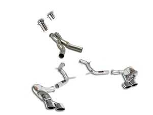 ES#3659196 - e55amgw211KT - Supersprint Cat Back Exhaust System - W211 E55/E63 AMG Sedan - Unleash the brutal V8 roar of your M113K or M156 with a handcrafted Italian true dual cat back exhaust featuring an integrated X Pipe. - Supersprint - Mercedes Benz