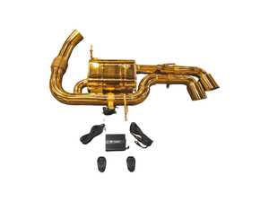 ES#4487383 - i8VSESAG - Valved Sport Cat-Back Exhaust System - Gold Tips - Valved T304 Stainles Steel Exhaust System with an andodized golden finish! - Valvetronic Designs - BMW