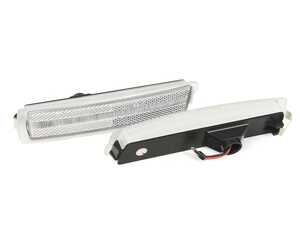 ES#4875968 - EL349.CLEAR - Rennline LED Side Marker Lights - Clear - Bumper-mounted LED side markers to replace your incandescent amber units - Rennline - BMW