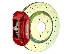 ES#2849230 - 1A4.6003A2 - 87-91 M3 (E30), Front, Drilled, Red, 4 Piston, 330x28 1-Piece - Brembo - BMW