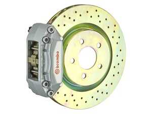 ES#2849231 - 1A4.6003A3 - 87-91 M3 (E30), Front, Drilled, Silver, 4 Piston, 330x28 1-Piece - Brembo - BMW