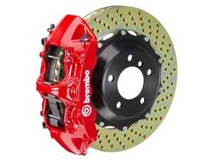 ES#2850806 - 1M1.9033A2 - 09+ Z4 sDrive 28i, 30i, 35i, 35is (E89), Front, Drilled, Red, 6 Piston, 380x32 2-Piece - Brembo - BMW