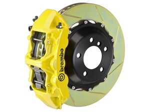 ES#2850903 - 1M2.8008A5 - 01-06 M3 (E46), 06-08 Z4 M-Coupe/Roadster (E85, E86), Front, Slotted, Yellow, 6 Piston, 355x32 2-Piece - Brembo - BMW