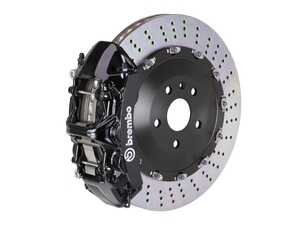 ES#2852123 - 1N1.9516A1 - 10+ 550i, xDrive Gran Turismo (F07), 09+ 7-Series (F01, F02, F04), Front, Drilled, Black, 6 Piston, 405x34 2-Piece - Brembo - BMW