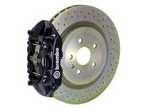 ES#2853090 - 1P4.6001A1 - 66-89 911S, SC, Carrera, Front, Drilled, Black, 4 Piston, 323x28 1-Piece - Brembo - Porsche
