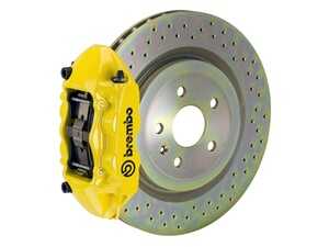 ES#2853093 - 1P4.6001A5 - 66-89 911S, SC, Carrera, Front, Drilled, Yellow, 4 Piston, 323x28 1-Piece - Brembo - Porsche