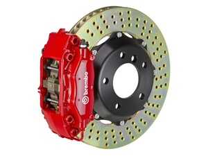 ES#2853213 - 2C1.6005A2 - 98-02 Z3 M-Coupe/Roadster, Rear, Drilled, Red, 4 Piston, 328x28 2-Piece - Brembo - BMW