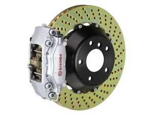 ES#2853313 - 2C1.8026A3 - 06-08 Z4 M-Coupe/Roadster (E85, E86), Rear, Drilled, Silver, 4 Piston, 345x28 2-Piece - Brembo - BMW