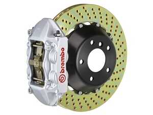 ES#2853904 - 2P1.9003A3 - 06-10 M5 (E60), 06-10 M6 (E63, E64), Rear, Drilled, Silver, 4 Piston, 380x28 2-Piece - Brembo - BMW