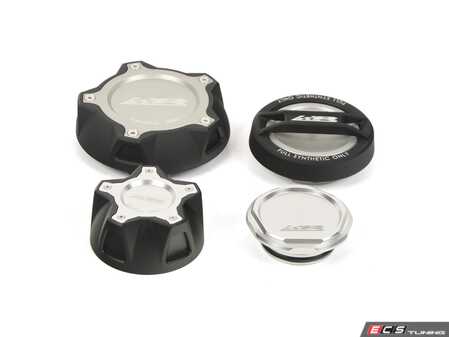 ES#4883018 - 622-0290-SIL - Silver Billet Engine Fluid Cap Set - B58 / S58  - Functional and stunningly  stylish way to add a nice touch to any engine bay! - Precision Raceworks - BMW