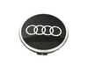 ES#4266594 - 81A601170 - Center Cap - Priced Each - The perfect OEM finishing touch for modern Audi wheels, featuring a 61mm high-gloss black face and iconic chrome rings. - Genuine Volkswagen Audi - Audi